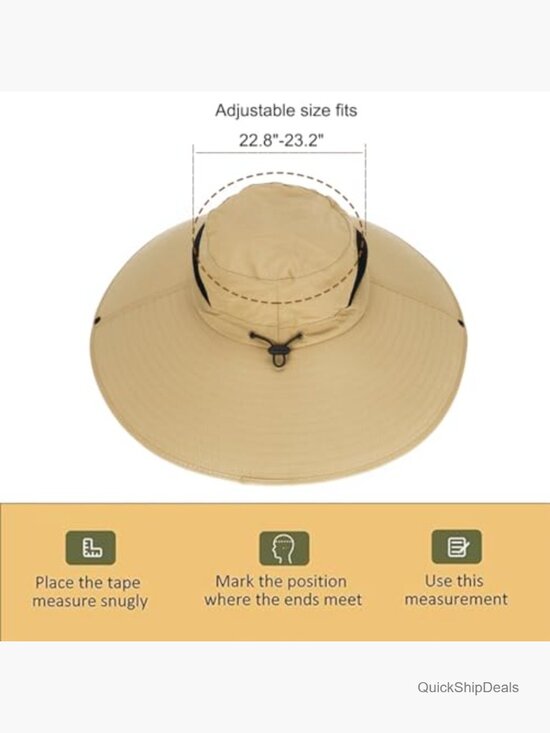 UPF50+ Waterproof Wide Brim Bucket Hat for Fishing Hiking Camping main image 7